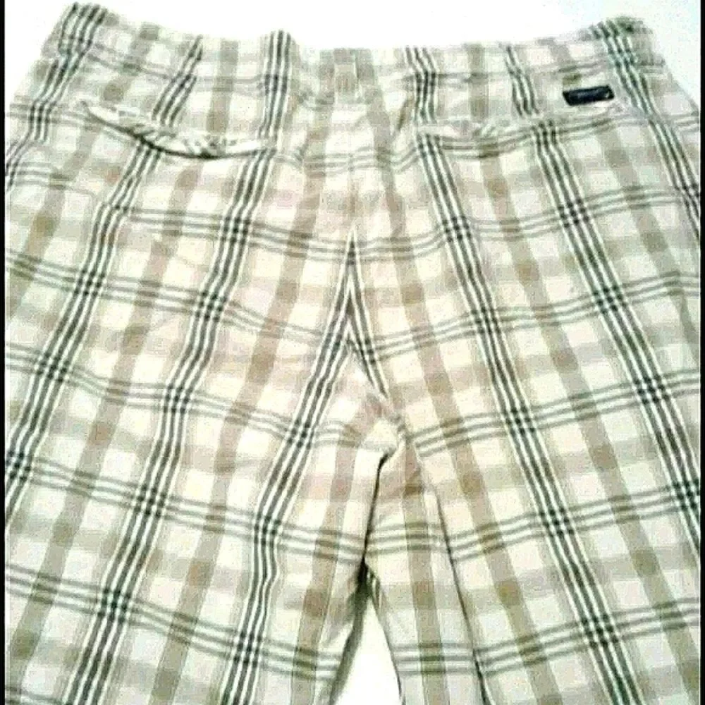 American Eagle Retro Longboard Grandpa Plaid Shorts Waist 33